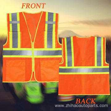 high visibility safety vest with reflective tapes